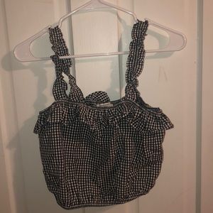 Black and white crop top